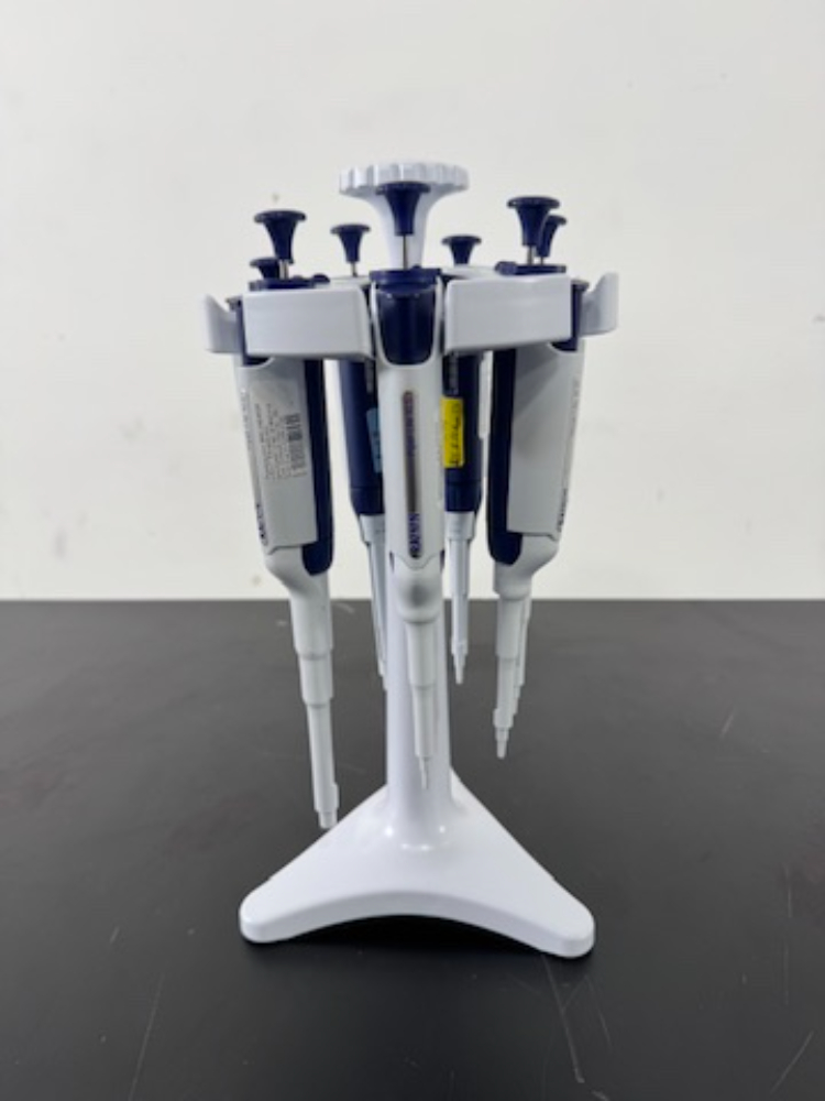 Image of Rainin Pipet-Lite XLS Single Channel Pipettes w/Stand - Quantity 7